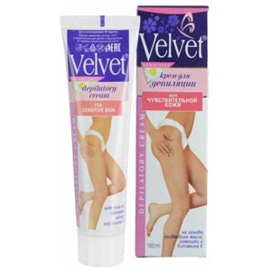 Velvet Крем-депилятор для чувствительной кожи с ромашкой и витамином Е, 100 мл (Россия)