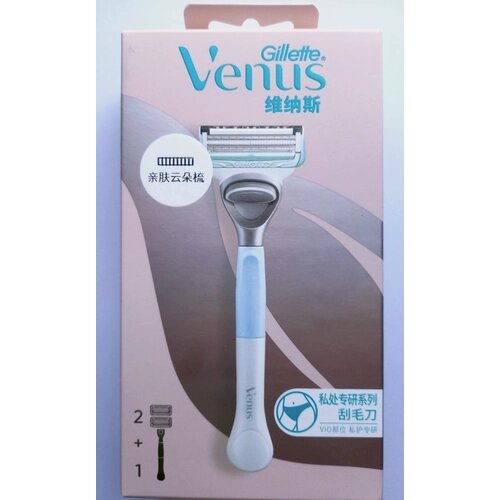 Venus Бритвенный станок + 2 кассеты Satin care для ухода за кожей в зоне бикини