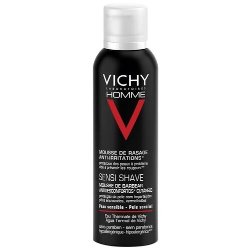 Vichy Homme Пена для бритья против раздражения кожи, 200 мл