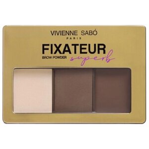 Vivienne Sabo набор для бровей Fixateur Brow Powder Superb, 02