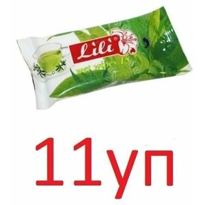 Влажные салфетки Lili (Лили) с ароматом Зелёного Чая, 15шт х 11уп