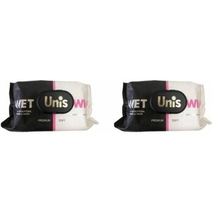Влажные салфетки универсальные антибактериальные Unis Premium Soft, 120шт х 2уп