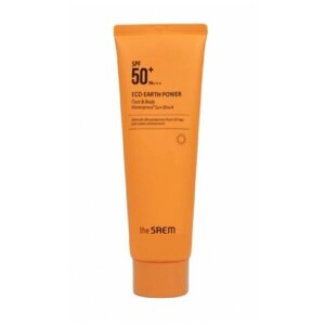 Водостойкий солнцезащитный крем для лица и тела The Saem Eco Earth Face&Body Waterproof Sun Cream SPF50+PA 100мл