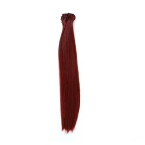 Волосы на трессах, прямые, на заколках, 12 шт, 60 см, 220 гр, цвет бордовый (SHT350)В упаковке шт: 1