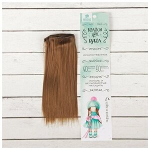 Волосы - тресс для кукол Прямые длина волос: 15 см, ширина: 100 см, цвет 6