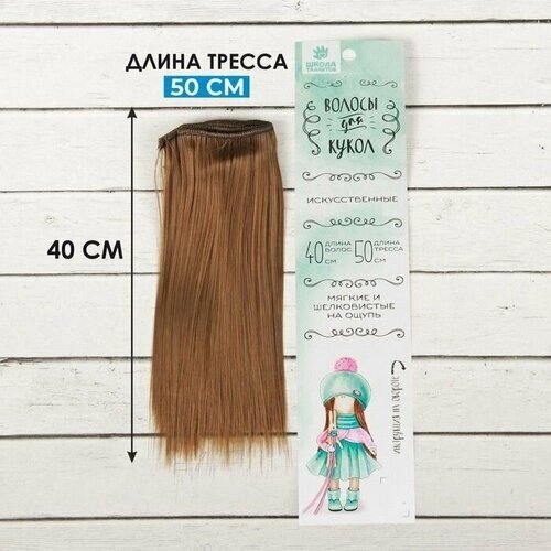 Волосы - тресс для кукол Прямые длина волос: 15 см, ширина: 100 см, цвет 6
