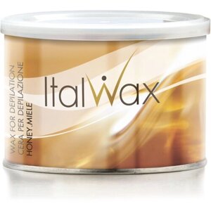 Воск для депиляции Italwax горячий, жидкий, для удаления волос в банке, мед, 400 мл