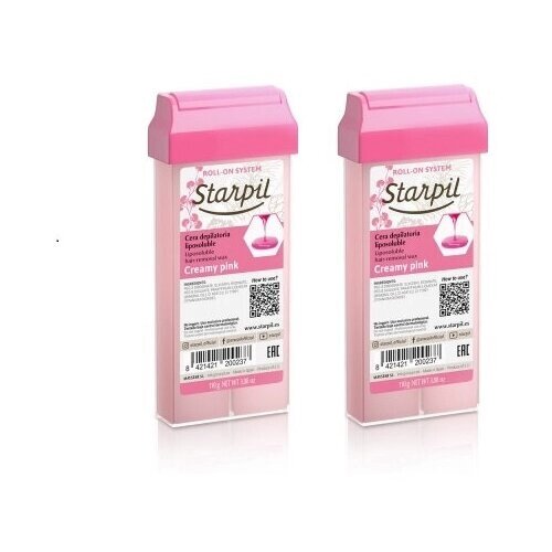 Воск в картридже Розовый Кремовый Starpil, 110 гр (комплект из 2 штук)