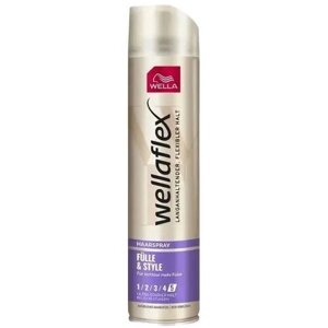Wella Лак для волос Wellaflex Ультрасильная сильная фиксация и насыщенность (Fulle &Style), 250 мл