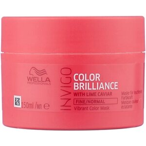 Wella Professionals INVIGO COLOR BRILLIANCE Маска-уход для защиты цвета тонких и нормальных волос, 150 мл, банка