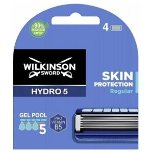 Wilkinson Sword / Schick / HYDRO 5 Skin Protection Regular / Сменные кассеты для бритвы Hydro (4 шт)