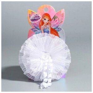 WINX Бант для волос, винкс, белый с локонами, 11 см