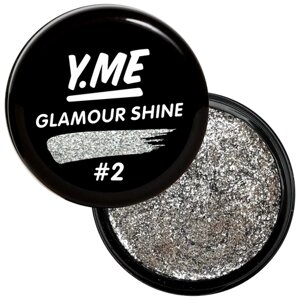 Y. ME Гель-краска gel paint glamour shine #2 silver 5гр