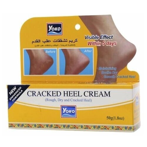Yoko Крем для ног Cracked heel, 50 мл, 50 г, 1 уп.