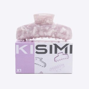 Заколка-краб для волос KISIMI, размер L, цвет: розовый, 1 шт
