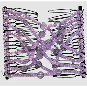 Заколка-выручалка для волос "Бабочка"Монтара) сиреневый бисер