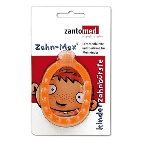 Zantomed детская щётка-прорезыватель, 0-2 лет, оранжевая