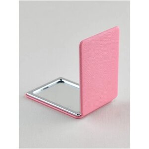 Зеркальце FRIMIS косметическое складное розового цвета, маленькое, для сумочки