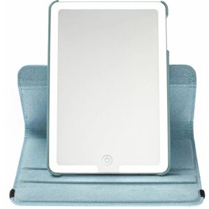 Зеркало косметическое - планшет CleverCare с LED подсветкой, цвет голубой