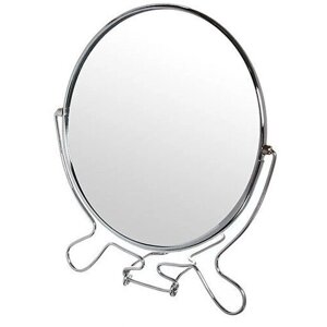Зеркало настольное / Зеркало косметическое "Модерн" круг, двухстороннее, d17см