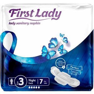 Женские прокладки гигиенические First Lady Ultra Night 7шт, размер 3