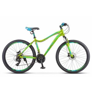 Женский велосипед Stels Miss 6000 D 26 V010, год 2023, цвет Желтый-Зеленый, ростовка 17