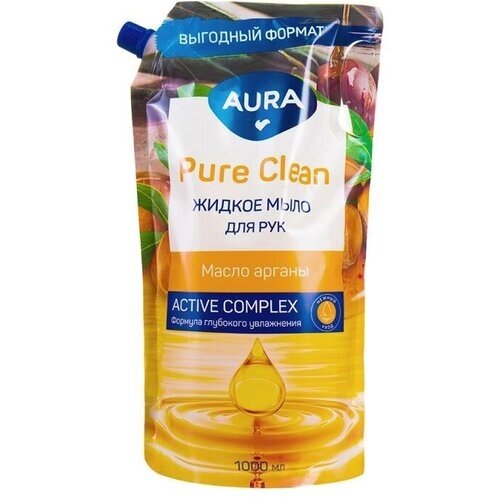 Жидкое мыло для рук "Pure Clean", AURA, 1000 мл, в ассортименте