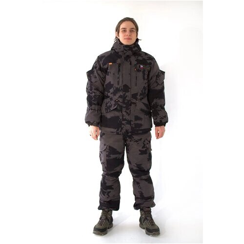 Зимний камуфляжный мужской костюм IDCOMPANY Горка-5 (серый лес) для охоты, рыбалки и активного отдыха