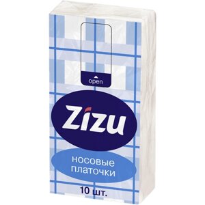 Zizu Платочки бумажные носовые, 10 шт