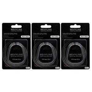 Зубная нить Revyline PTFE Black Edition, 50 м (3 штуки)