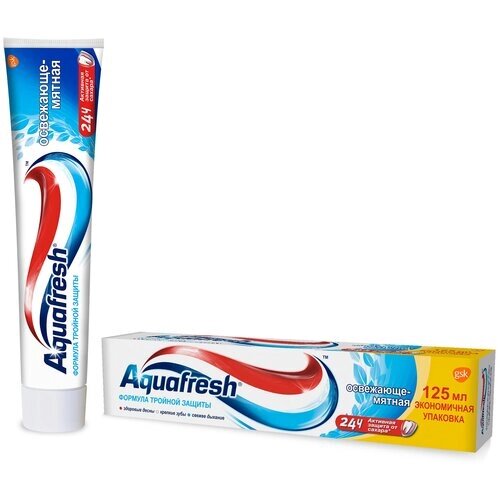 Зубная паста Aquafresh Тройная защита Освежающе-мятная, 125 мл, 178 г