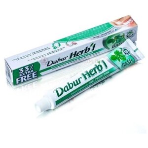 Зубная паста Базилик (Herb’l Basil) Dabur, 150 г + зубная щетка в подарок