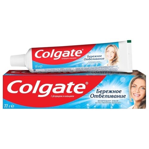 Зубная паста Colgate Бережное отбеливание, 50 мл, 50 г
