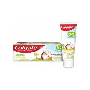 Зубная паста Colgate Нежные фрукты детская 0-2 без фтора - Colgate-Palmolive