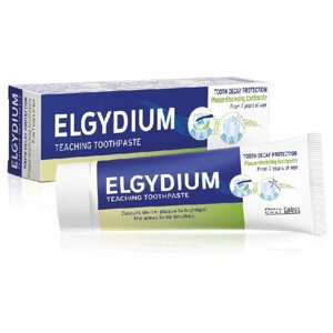 Зубная паста для детей от 7 лет Elgydium от кариеса, Эльгидиум, с индикацией налета, Plaque-disclosing , Франция, 50 мл