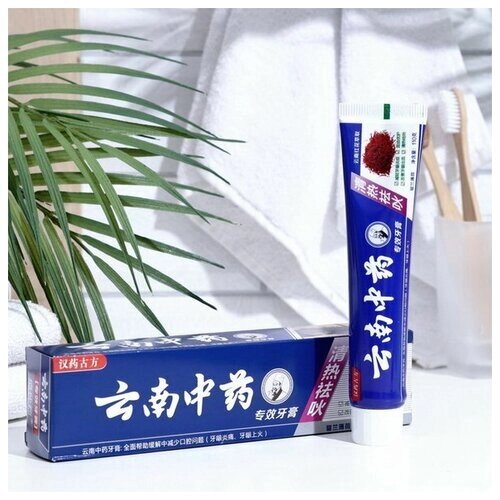Зубная паста китайская традиционная на травах с шеффлерой, противовоспалительная, 110 г