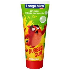 Зубная паста Longa Vita Angry Birds Bubble Gum 3+75 мл, 75 г