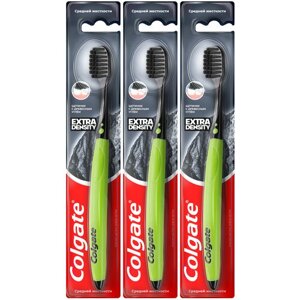 Зубная щетка Colgate Extra Density, средней жесткости, 3 шт.