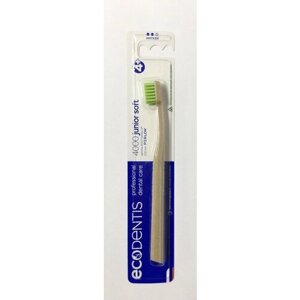 Зубная щетка ECODENTIS 4000 Junior (Бежевая ручка с зеленой щетиной)