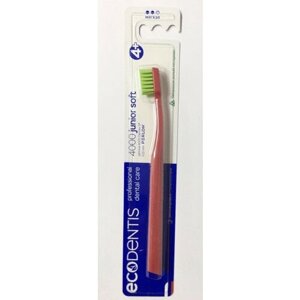 Зубная щетка ECODENTIS 4000 Junior (Красная ручка с зеленой щетиной)
