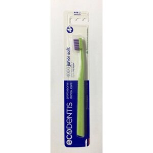 Зубная щетка ECODENTIS 4000 Junior (Зеленая ручка с фиолетовой щетиной)