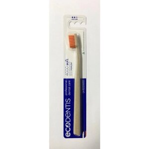 Зубная щетка ECODENTIS 4000 Soft (Бежевая ручка с оранжевой щетиной)