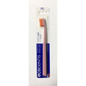 Зубная щетка ECODENTIS 4000 Soft (Розовая ручка с оранжевой щетиной)