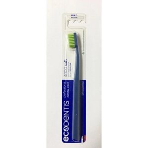 Зубная щетка ECODENTIS 4000 Soft (Синяя ручка с зеленой щетиной)