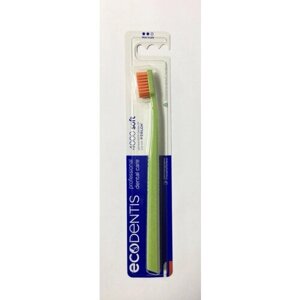 Зубная щетка ECODENTIS 4000 Soft (Зеленая ручка с оранжевой щетиной)
