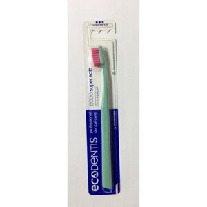 Зубная щетка ECODENTIS 6000 Super Soft (Голубая ручка с розовой щетиной)