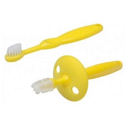 Зубная щетка ROXY-KIDS Зубная и массажная 0+желтый