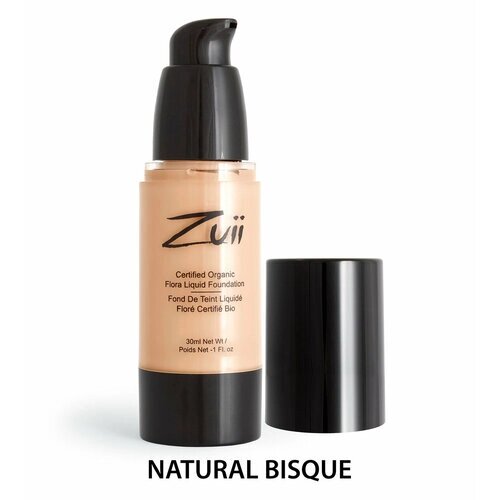 Zuii Organic Тональный крем Certified organic flora liquid foundation, 30 мл, оттенок: natural bisque