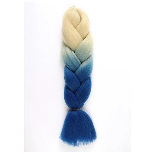 ZUMBA Канекалон двухцветный, гофрированный, 60 см, 100 гр, цвет блонд/синий (BY46)В упаковке шт: 1