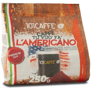 101CAFFE American coffee ground - молотый кофе, помол для капельных кофеварок и френч-пресса (обжарен и упакован в Италии)
